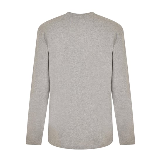 Off White - T-Shirt für Herren, Rundhalsausschnitt, Regulär, Langärmlig (Grau/Schwarz) - Image 2
