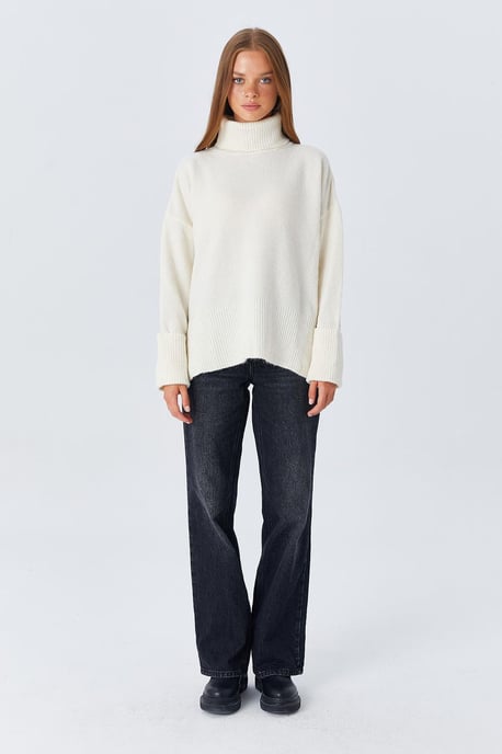 Dicker Turtleneck Lockere Passform Pullover - Image 2