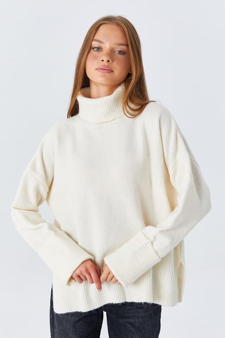 Dicker Turtleneck Lockere Passform Pullover - Image 3