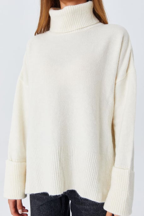 Dicker Turtleneck Lockere Passform Pullover - Image 4