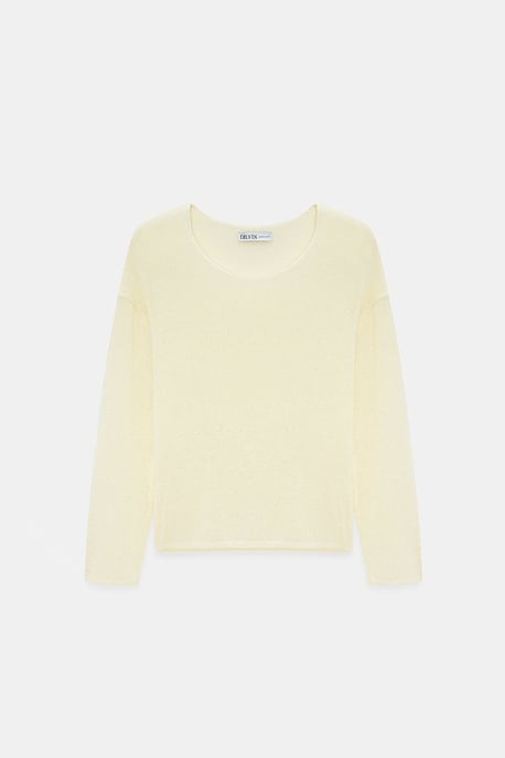 Damen Rippstrick Boot-Ausschnitt Pullover - Image 6