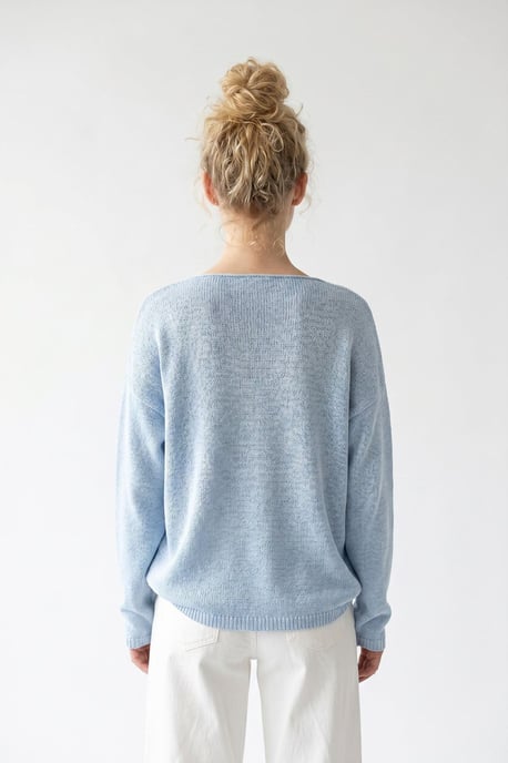 Übergroßer Bootsausschnitt-Strickpullover - Image 4