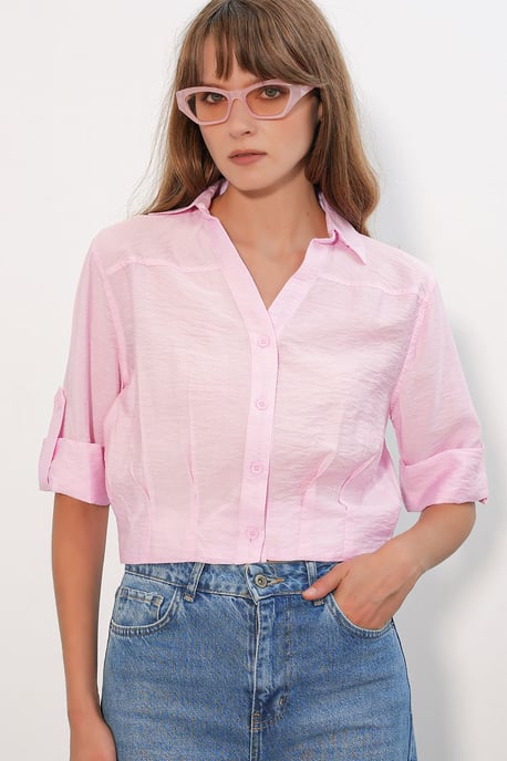 Übergroßes Cropped-Shirt - Image 1