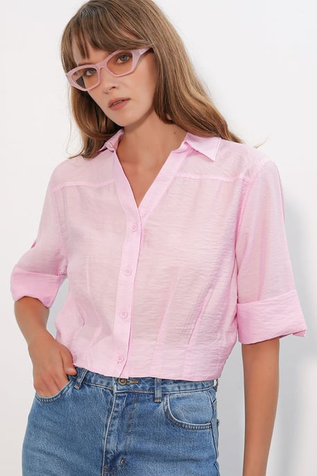 Übergroßes Cropped-Shirt - Image 3