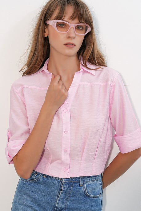 Übergroßes Cropped-Shirt - Image 4