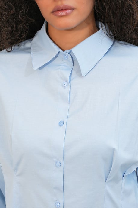 Tailliertes Popeline-Hemden mit Knopfleiste - Image 5