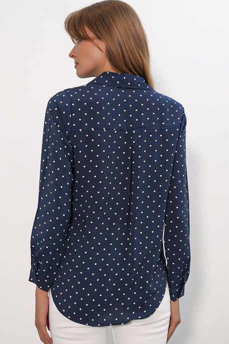 Oversized Punkte Gewebtes Hemd - Image 6