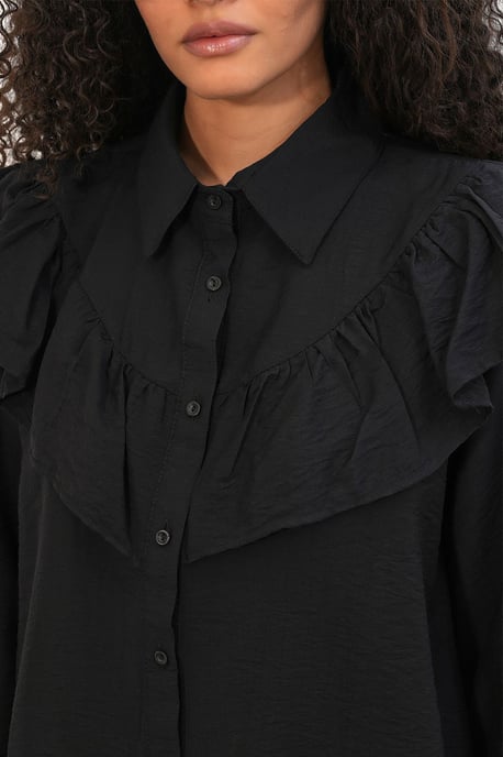 Langes Relaxed Texturiertes Shirt - Image 5