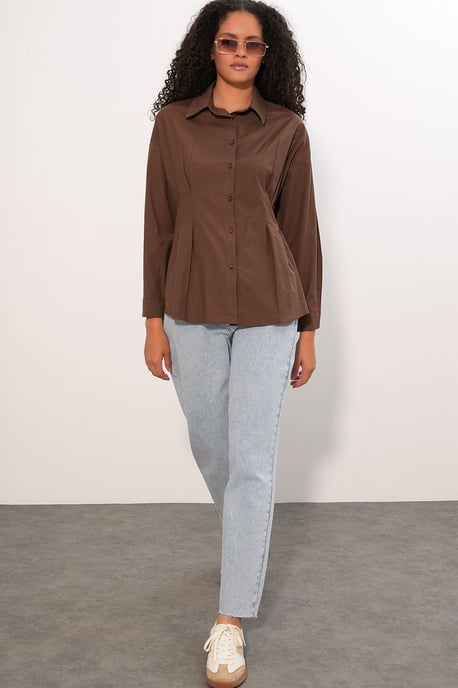 Tailliertes Popeline-Hemd mit Knopfleiste - Image 2