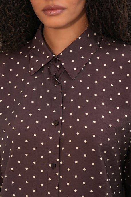 Übergrößiges Polka-Dot-Crepeshirt - Image 5