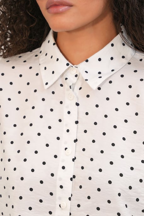 Übergroßes Polka-Dot-Crepeshirt - Image 5
