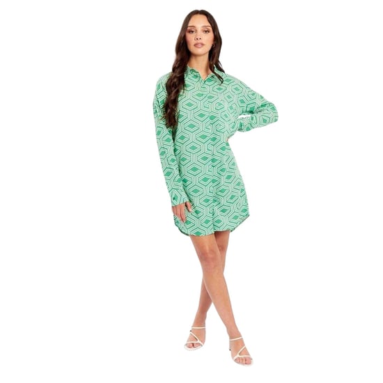 Influence - Kleid für Damen, Langärmlig (Grün) - Image 1