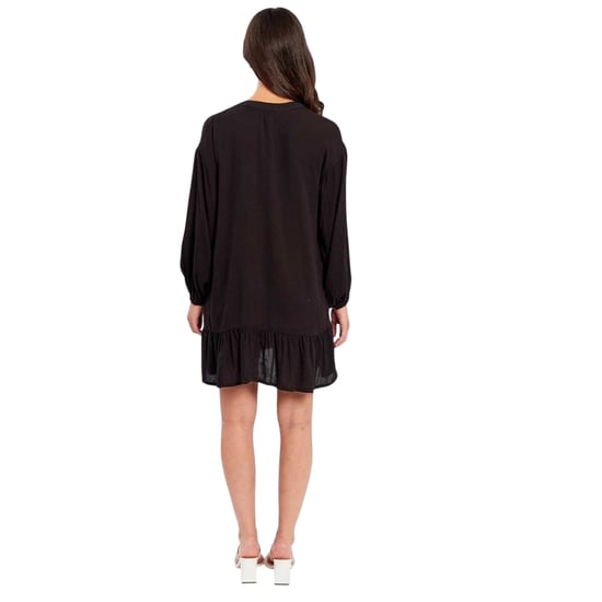 Influence - Minikleid für Damen, V-Ausschnitt, Langärmlig (Schwarz) - Image 2