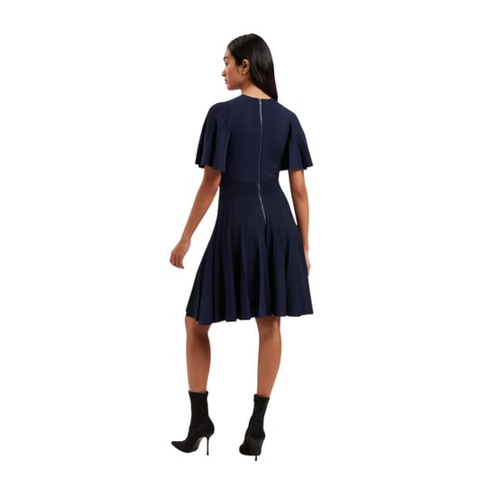 Ted Baker - Kleid mit ausgestelltem Rock für Damen, Rundhalsausschnitt, Jerseyware, Flatter-Ärmel (Marine) - Image 3