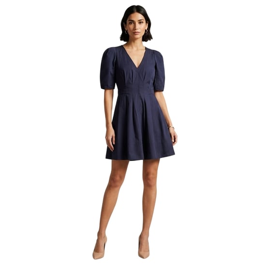 Ted Baker - Minikleid für Damen, V-Ausschnitt, Puffärmel (Marine) - Image 1
