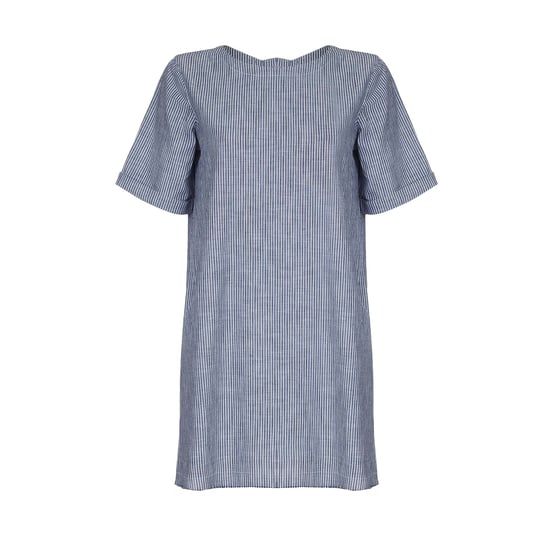 Yumi Damen Tunikakleid, legere Passform, Rundhalsausschnitt (Blau) - Image 1
