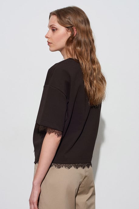 Damen Baumwoll-Elasthan Rundhals T-Shirt - Image 2