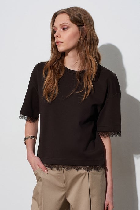 Damen Baumwoll-Elasthan Rundhals T-Shirt - Image 3