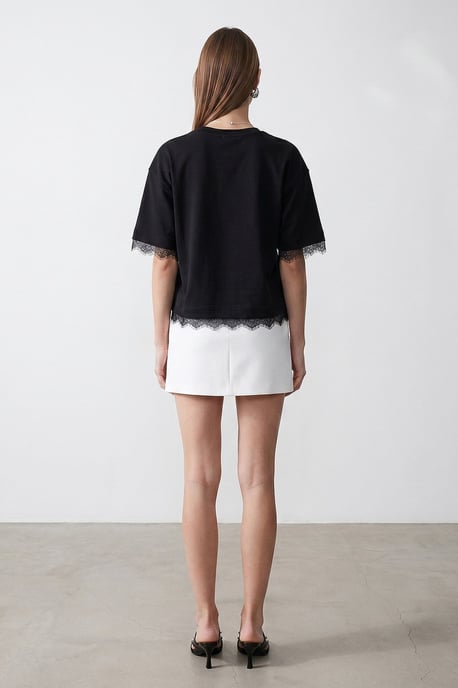 Damen Baumwoll-Elasthan Rundhals T-Shirt - Image 2