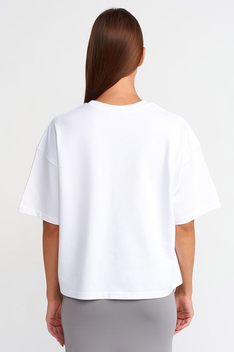 Übergroßes Baumwoll-Crewneck-T-Shirt - Image 2