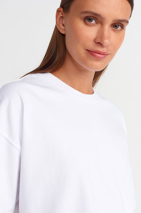 Übergroßes Baumwoll-Crewneck-T-Shirt - Image 4