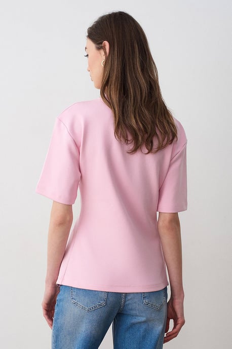 Damen Rundhals Kurzarm Jersey T-Shirt - Image 2