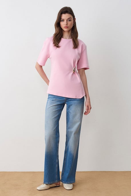 Damen Rundhals Kurzarm Jersey T-Shirt - Image 4