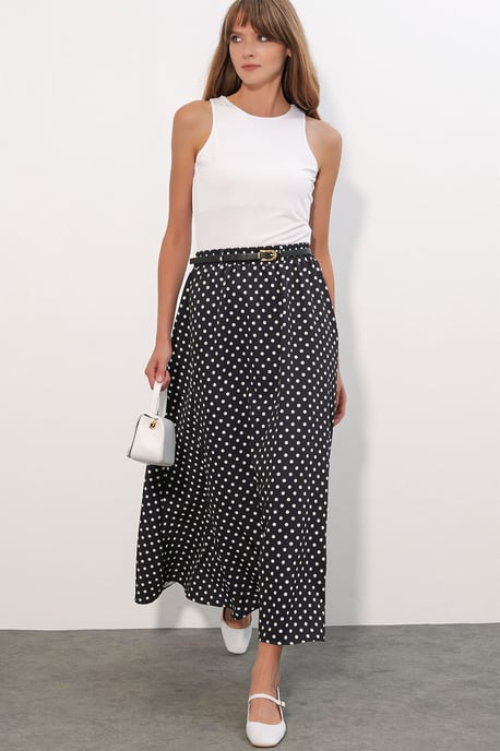 High-Waist Pünktchen Maxi-Rock - Image 3