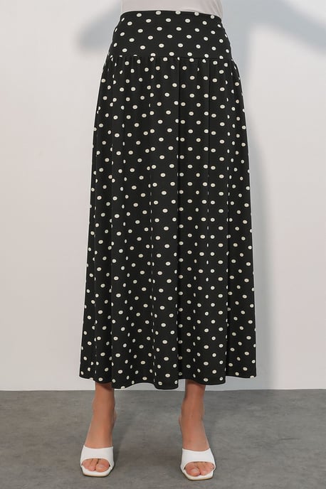 Hochtaillierter Polka-Dot Maxi-Rock - Image 2