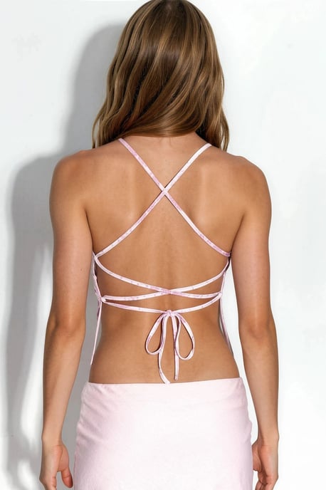 Musterbluse mit Bindung - Image 3