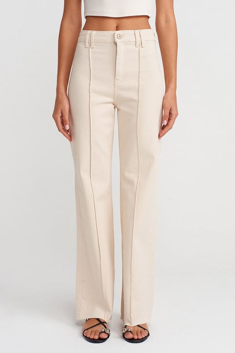Damen Hochtaillierte Weite Denim-Hose - Image 4