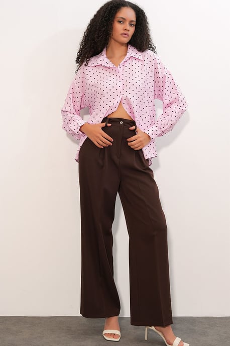 Übergroßes Polka-Dot-Crepeshirt - Image 2