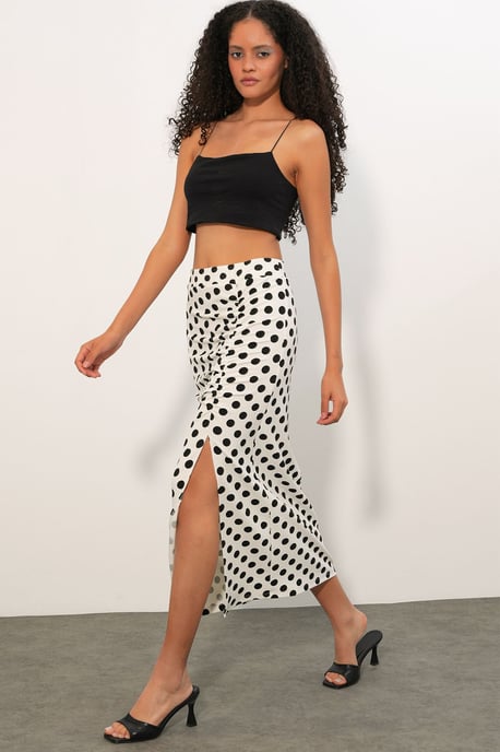 Hochtaillierte Polka Dot Midi-Rock - Image 6