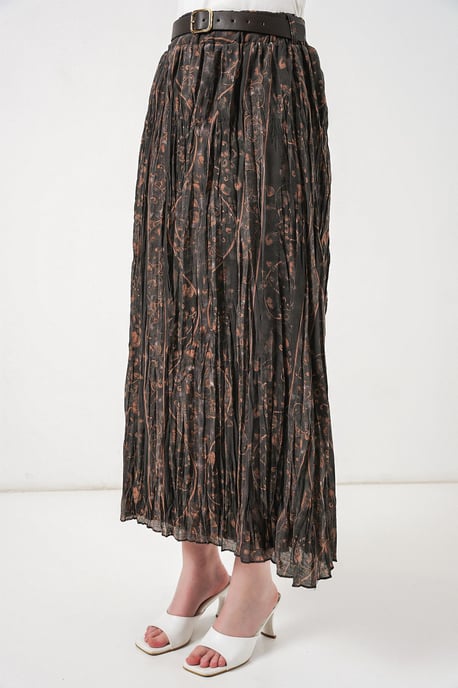 Hoch taillierter Paisley Midi A-Linien Rock - Image 4