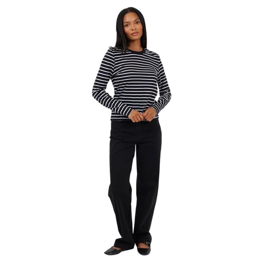 Brave Soul - T-Shirt für Damen, Langärmlig (Marine/Cremefarbe) - Image 1
