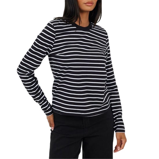 Brave Soul - T-Shirt für Damen, Langärmlig (Marine/Cremefarbe) - Image 2