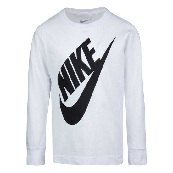 Nike - "Futura" T-Shirt für Kinder, Langärmlig (Weiß) - Image 1