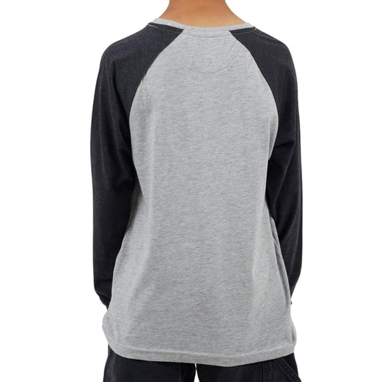 Brave Soul - T-Shirt für Jungen, Raglan langärmelig (Grau/Holzkohle) - Image 2