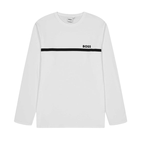 Boss - T-Shirt für Kinder, Langärmlig (Weiß) - Image 1