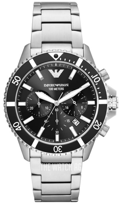 Emporio Armani Diver Silber Herren Armbanduhr AR11360 - Image 1