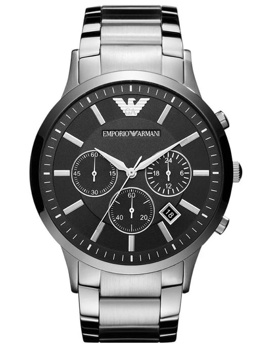 Emporio Armani Renato Silber Herren Armbanduhr AR2460 - Image 1