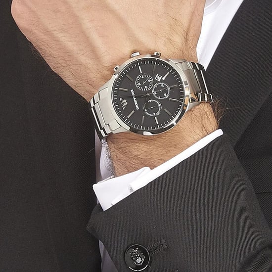 Emporio Armani Renato Silber Herren Armbanduhr AR2460 - Image 6