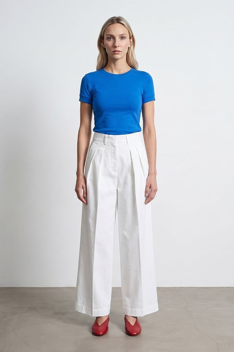 Damen Slim Fit Rundhalsausschnitt T-Shirt - Image 3