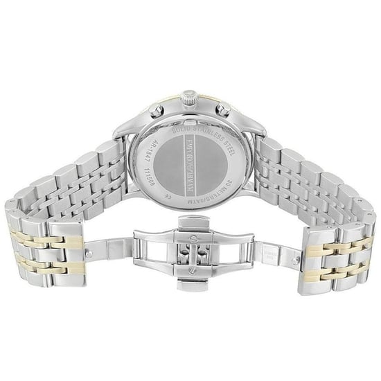 Emporio Armani AR1847 Herrenuhr Chronograph zweifarbig blau - Image 2
