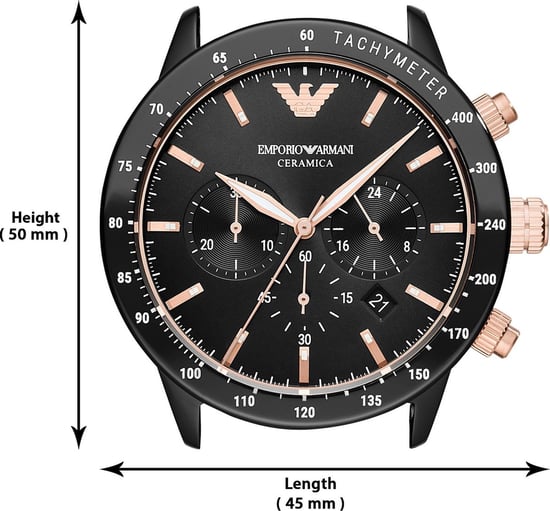 Emporio Armani Mario Herrenuhr schwarz AR70002 - Image 4