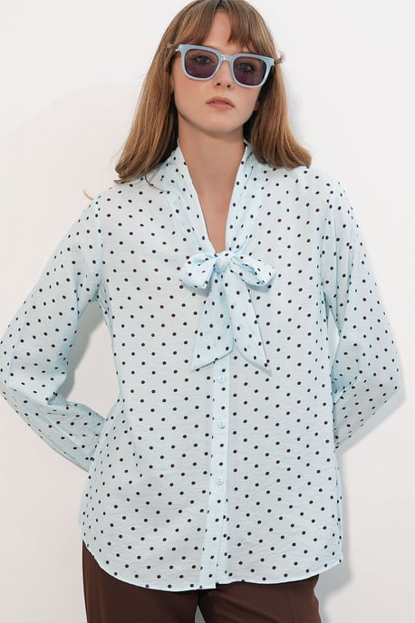 Punkte Popeline Bluse - Image 3