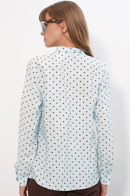 Punkte Popeline Bluse - Image 5