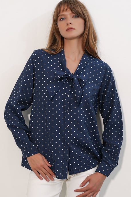Punkte Popeline Shirtbluse - Image 1