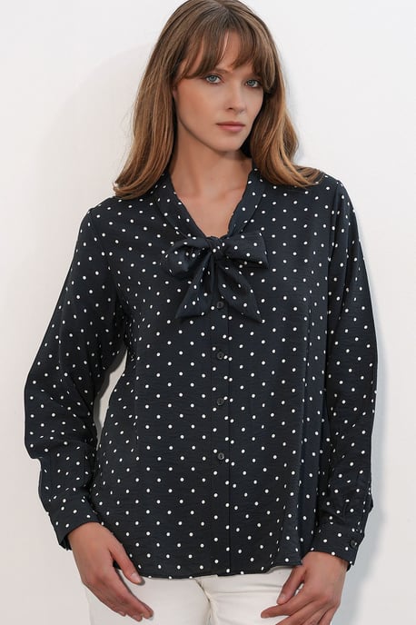 Punkte Popeline Bluse - Image 1