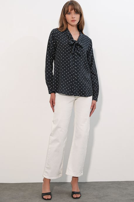 Punkte Popeline Bluse - Image 2